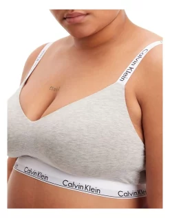 Outlet ✨ Calvin Klein Modern Cotton Lightly Lined Bralette In Grey 🎉 -Outlet balconette-bras-lingerie Store unnamed file 1109