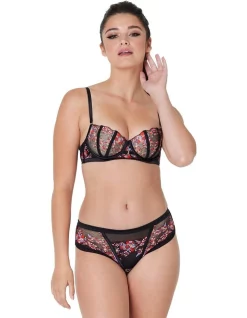 Best Pirce β€οΈ Pleasure State Botanica Balconette Bra In Floral Print/Black π