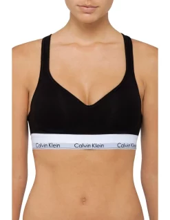 Flash Sale 🛒 Calvin Klein Modern Cotton Lightly Lined Bralette In Black ❤️