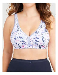 Best Pirce ✔️ Taking Shape Wirefree Cotton Soft Cup Bra In Floral Print ⭐