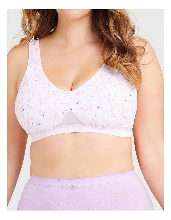 Flash Sale π Taking Shape Wirefree Cotton Mesh Detail Bra In Floral Print π 3 Flash Sale π Taking Shape Wirefree Cotton Mesh Detail Bra In Floral Print π