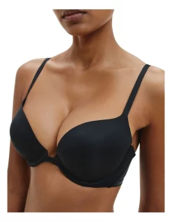 Flash Sale 🎁 Calvin Klein Perfectly Fit Flex Push Up Plunge Bra In Black ❤️ -Outlet balconette-bras-lingerie Store unnamed file 1491