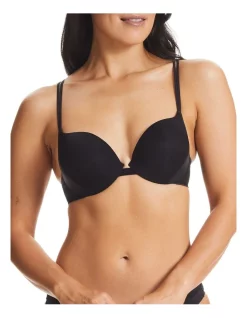 New π Underline Dual Up Two Boost Push Up Bra In Jet Black π
