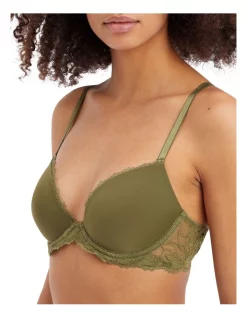 Cheapest 🛒 Calvin Klein Seductive Comfort Lotus Floral Lift Demi Bra In Khaki 😀 -Outlet balconette-bras-lingerie Store unnamed file 1562