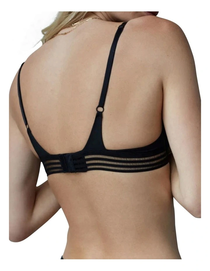 Hot Sale ✨ Me. By Bendon Stripe Elastic & Papertouch Demi Bra In Black ⭐ 5 Hot Sale ✨ Me. By Bendon Stripe Elastic & Papertouch Demi Bra In Black ⭐ - Image 3