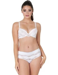 New 😉 Pleasure State Phoebe Push-Up Plunge Bra In Bright White ✔️