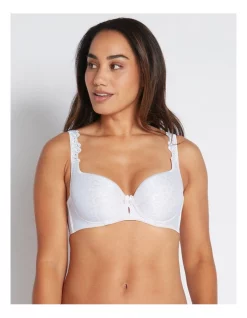 Top 10 ⌛ Bendon Damask Twin Pack Contour Bra In Ibis Rose/White 🥰