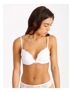 New 😀 Chloe & Lola Lace Comfort Contour Push Up Bra White 💯