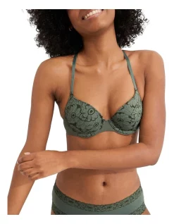 Best Sale 🔔 Aerie Real Sunnie Blossom Lace Demi Bra In Palm ✨