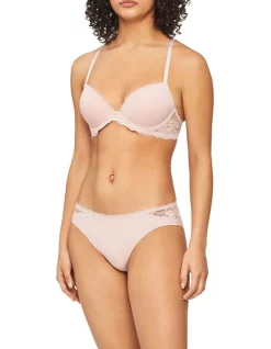 Best deal 🌟 Calvin Klein Seductive Comfort Lotus Floral Lift Demi Bra In Pink Shell 🤩
