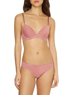 Outlet balconette-bras-lingerie Store 10 Outlet ๐งจ Calvin Klein Seductive Comfort Lotus Floral Lift Demi Bra Red Grape ๐