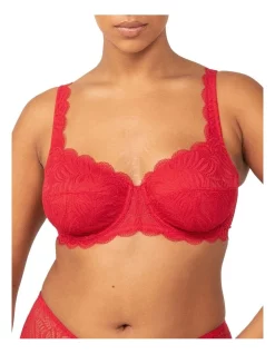 Buy 🌟 Triumph Essential Lace Balconette Bra In Red 👍