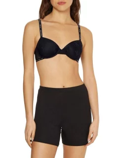 Coupon ⌛ Calvin Klein CK One Logo Lace Lightly Lined Balconette In Black 🤩
