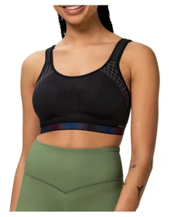 Budget 🤩 Triumph Triaction Cardio Cloud Wirefree Minimiser Sports Bra In Black 🎁