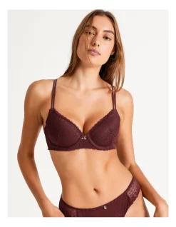 New 👏 Chloe & Lola Harlow Geo Full Coverage Contour Bra Mahogany 😀