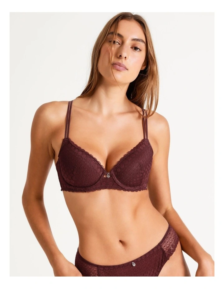New π Chloe & Lola Harlow Geo Full Coverage Contour Bra Mahogany π 3 New π Chloe & Lola Harlow Geo Full Coverage Contour Bra Mahogany π