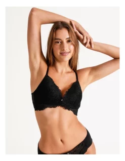 Outlet ✔️ Chloe & Lola Lace Wirefree Contour Bra Black 🤩