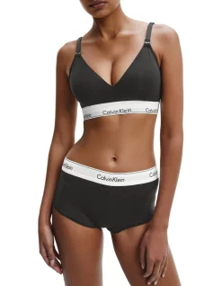 Best Sale 🔥 Calvin Klein Modern Cotton Lightly Lined Maternity Bralette In Black 🔔